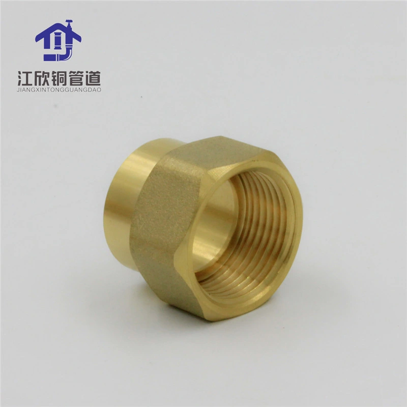 Brass Nipple Round Pipe Fitting Socket Adapter Union Connector