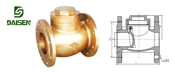 Brass Check Valve Pn16 Spring & Slowly Closing Anechoic Type